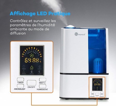 humidificateur ultrasonique Taotronics détails caractéristiques